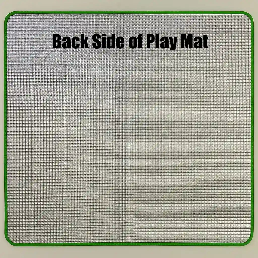 Foldable baby play mat with textured non-slip back surface