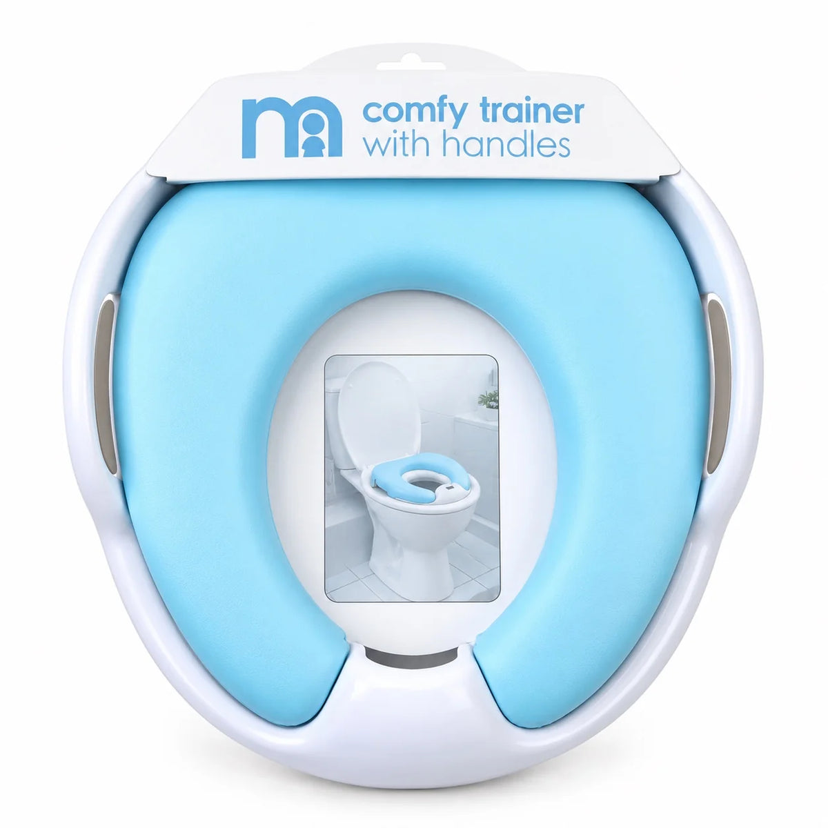 Baby Soft Cushion Potty Training Seat in Blue with side handles