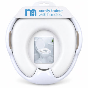 Baby Soft Cushion Potty Training Seat in White with side handles