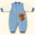 Blue Baby Quilted Winter Romper with Koala Design in Pakistan