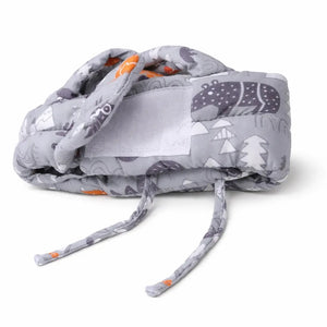 Adjustable Grey Baby Safety Helmet Side View with Lightweight Padded Head Protection Design