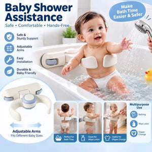 Adjustable baby bath support for bathing, lotion application and diaper changing