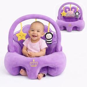 Purple Baby Learning Sit Sofa Seat with Baby and Hanging Toys for 6 Plus Months