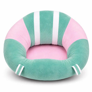 Baby Sofa Support Seat / Sitting Chair – Mint Green & Pink Plush