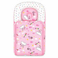 Pink cloud print baby carry nest with pillow for newborns up to 6 months