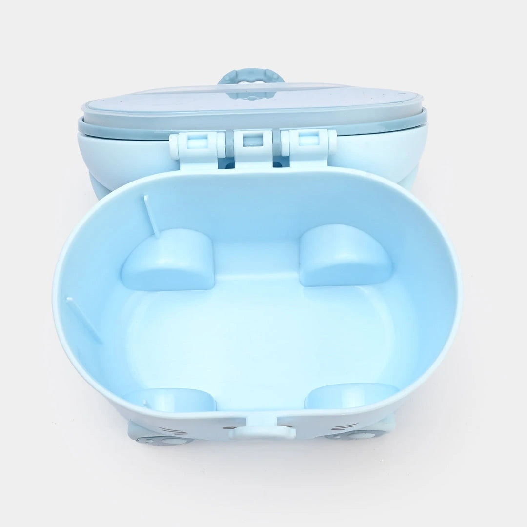 Cat-Shaped Baby Milk Powder Storage Box 180g Capacity  – Blue