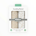 Pack of 2 extra-large organic cotton muslin baby wrapping sheets for swaddling and daily use