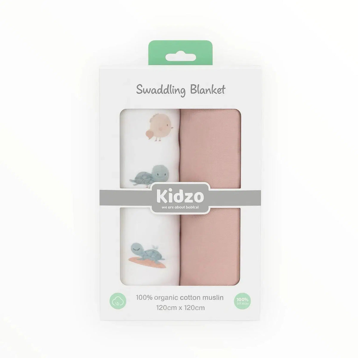 Pack of 2 extra-large organic cotton muslin baby wrapping sheets for swaddling and daily use