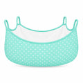 Mint green polka dot baby cradle swing cloth with zipper net and four hanging loops