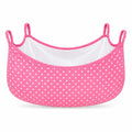 Pink polka dot baby cradle swing cloth with zipper net and four hanging loops