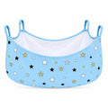 Sky blue star print baby cradle swing cloth with zipper net and four hanging loops