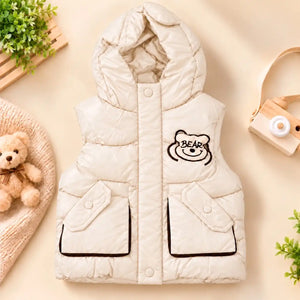 Off White Kids Hooded Parachute Puffer Sando Jacket Front View