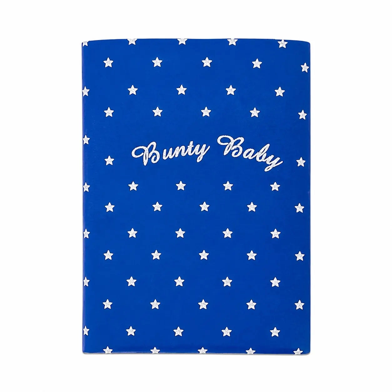 Blue baby wrapping sheet with white star print