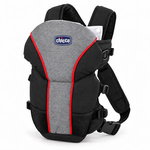 Chicco UltraSoft 2-Way Infant Baby Carrier Grey Black with Red Trim