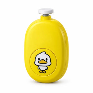 Yellow Baby Electric Nail Trimmer with Duck Design and 360 Degree Polishing