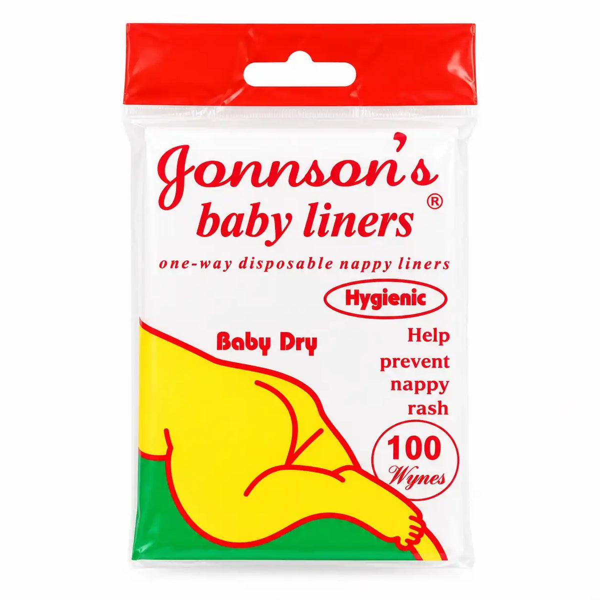 JOHNSONS BABY LINERS DRY LARGE 100 PC