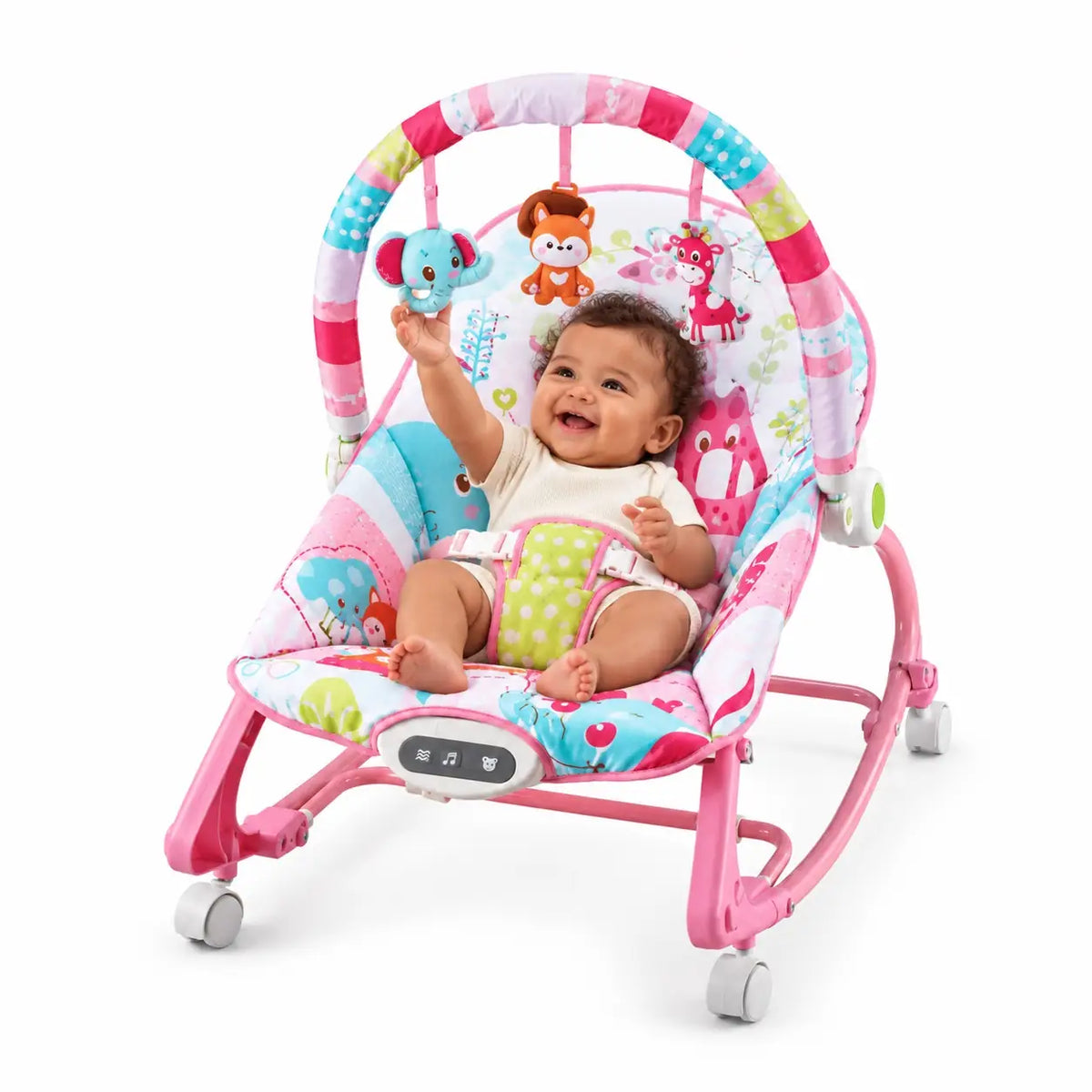 Joyous baby rocker 6921 with baby, music vibration and hanging activity toys