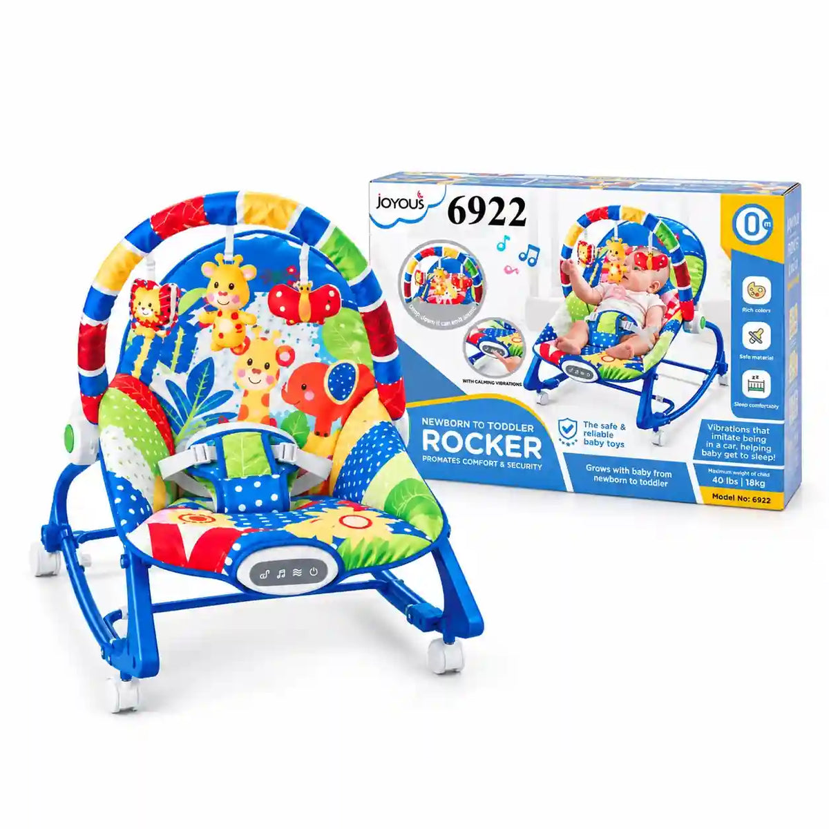Joyous baby rocker 6922 with original product packaging box