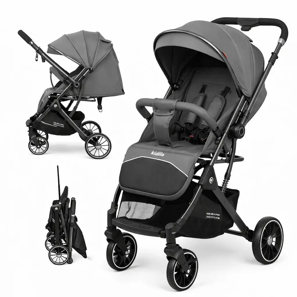 Kidilo 535 Multifunction Baby Stroller – Adjustable & Shock Absorbing