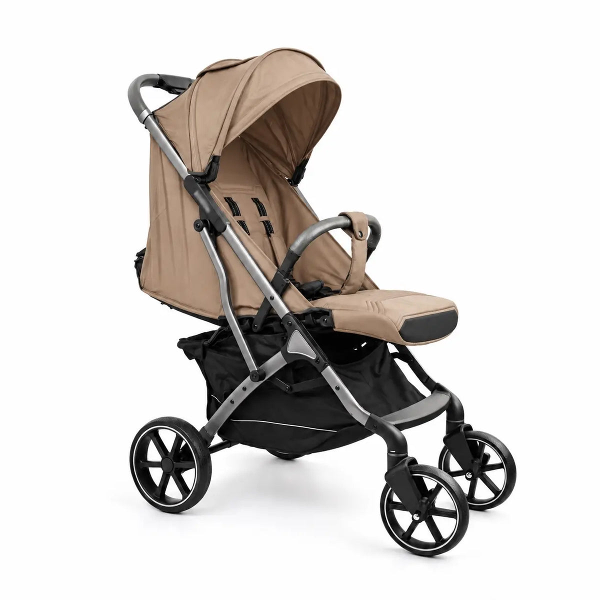 Kidilo K6 Lightweight Foldable Baby Stroller Khaki Front Angle in Pakistan