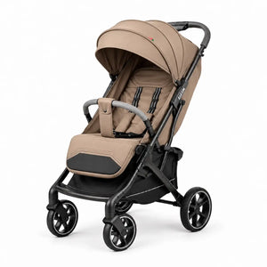 Kidilo K6 Khaki Baby Stroller Front View with Canopy