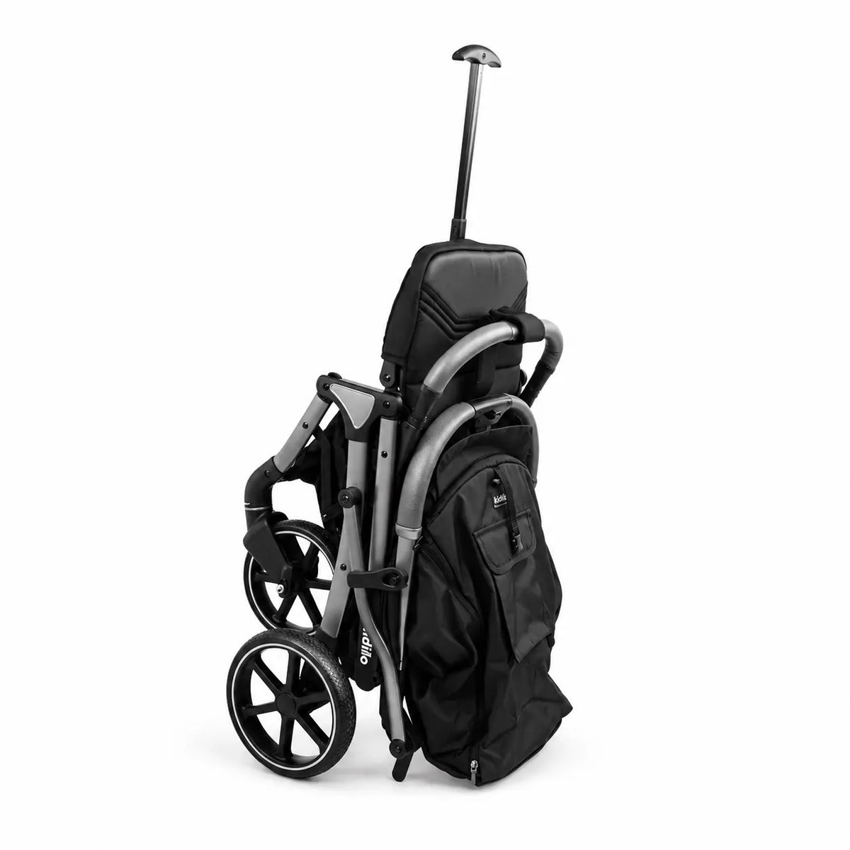 Kidilo K6 Black Baby Stroller Compact Folded View
