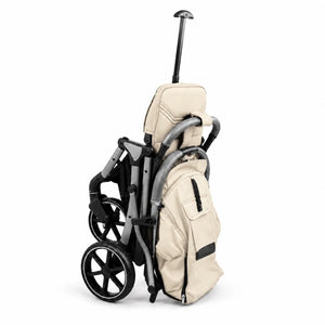 Kidilo K6 Beige Baby Stroller Compact Folded View