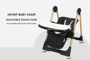 Kidilo DC01 baby high chair showing removable feeding tray adjustment