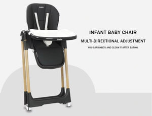 Kidilo DC01 baby high chair showing reclining seat position