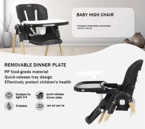 Kidilo DC01 baby high chair adjustable height and feeding tray details