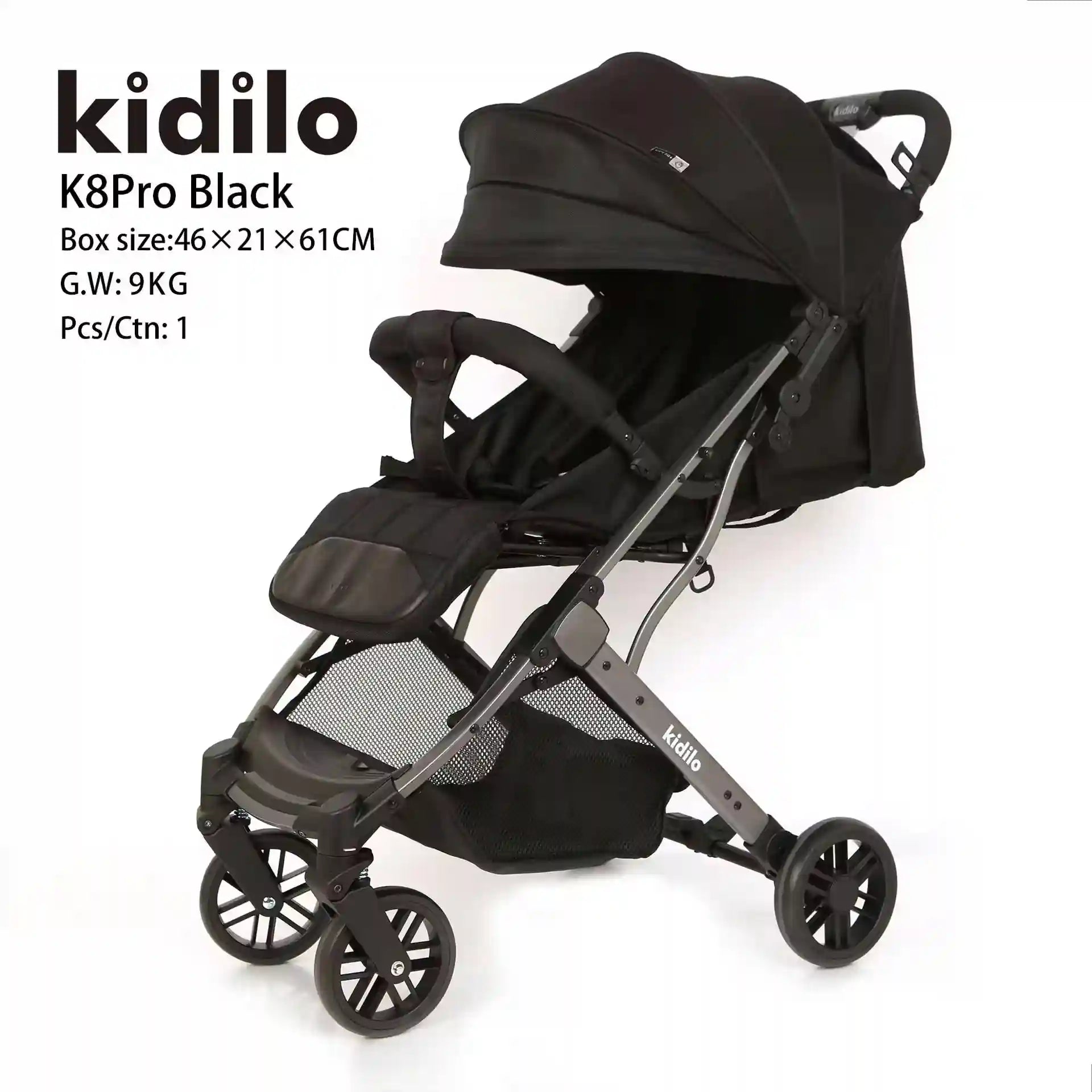 Kidilo Foldable Convertible Baby Stroller (Sit & Sleep Position) - K8 Pro