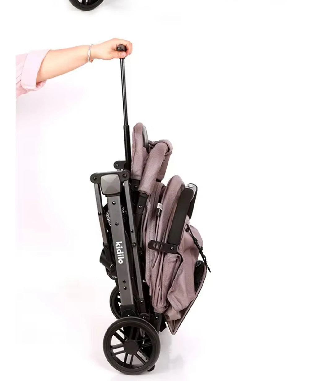 Kidilo Convertible Baby Stroller Folded for Easy Carrying Storage and Travel