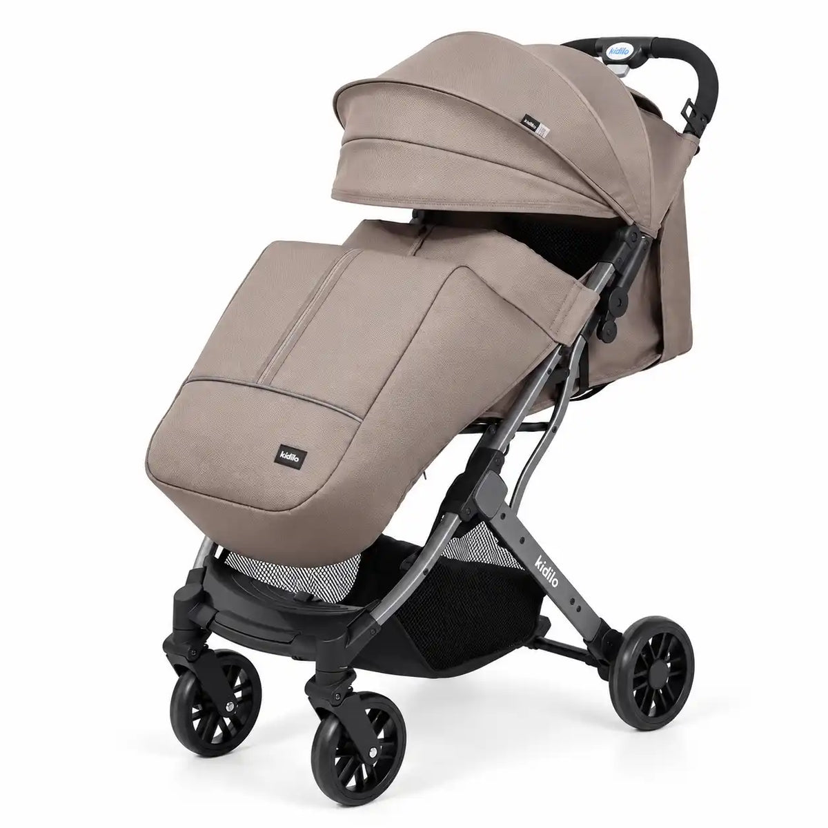 Kidilo K8F Pro Lightweight Foldable Baby Stroller Beige in Pakistan