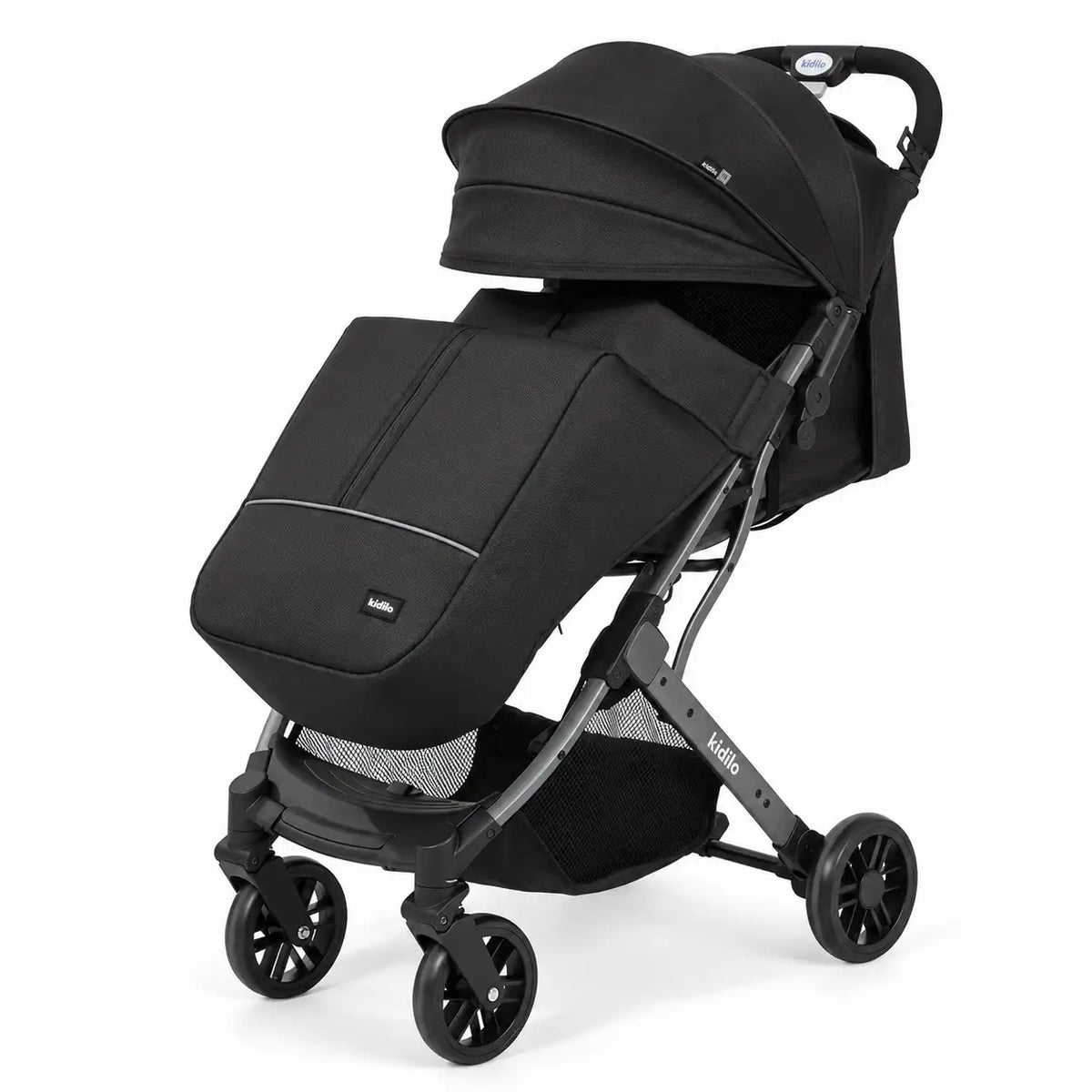 Kidilo K8F Pro Lightweight Foldable Baby Stroller Black in Pakistan