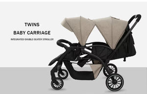 Kidilo LB200 Twin Baby Stroller with Flexible Double Seating Design for Two Children