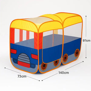 Kids bus play tent dimensions – 140 × 73 × 97 cm