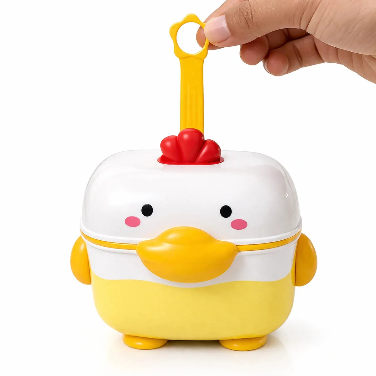 Portable Chicken Baby Milk Powder Container with Spoon for Convenient Feeding at Home and Travel