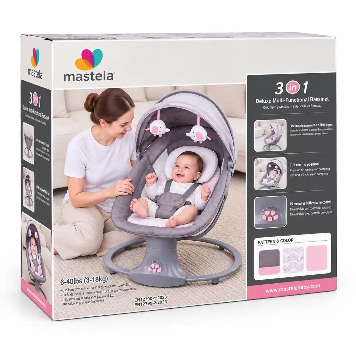 Mastela 3-in-1 Deluxe Multi-Functional Baby Bassinet Box