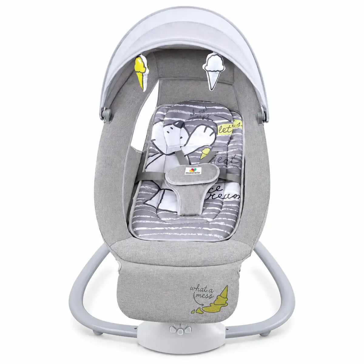 Mastela 8209 Baby Bassinet Swing Grey Front View