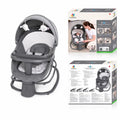 Mastela grey 4-in-1 electric baby swing with canopy, tray and padded seat