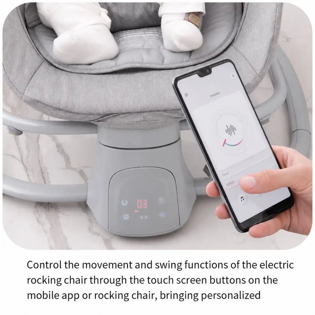 Mastela electric baby swing with smart APP control functionality