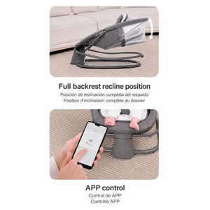 Mastela electric baby swing folded for portable storage and travel