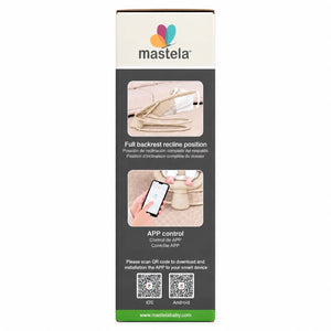 Mastela Bassinet Swing 8081 box side with full recline and app control