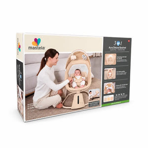 Mastela Aura Deluxe Baby Swing 8015 Beige Packaging Angle View