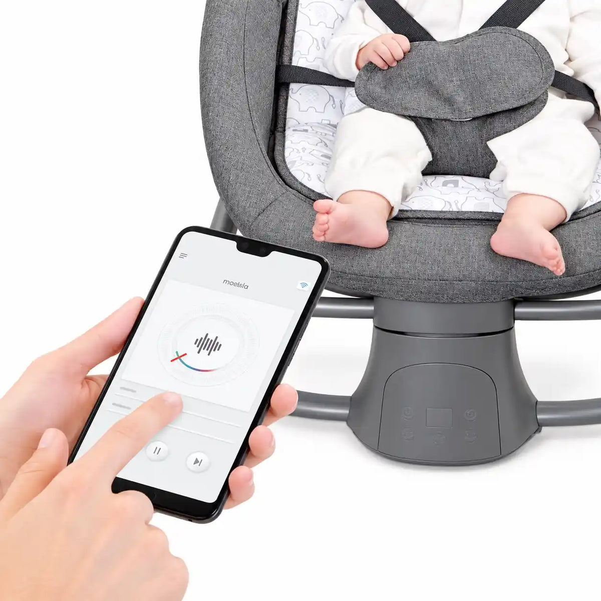 Mastela Bassinet Swing 8087 smartphone app control