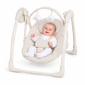 Mastela Deluxe Portable Auto Baby Swing Model 6511 with Baby – Cream