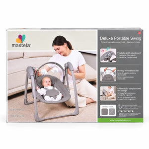 Mastela Deluxe Portable Auto Baby Swing Model 6599 Packaging Box Front View