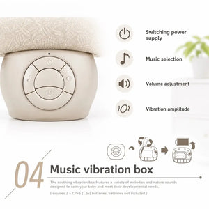 Mastela baby rocker and bouncer music and soothing vibration box feature