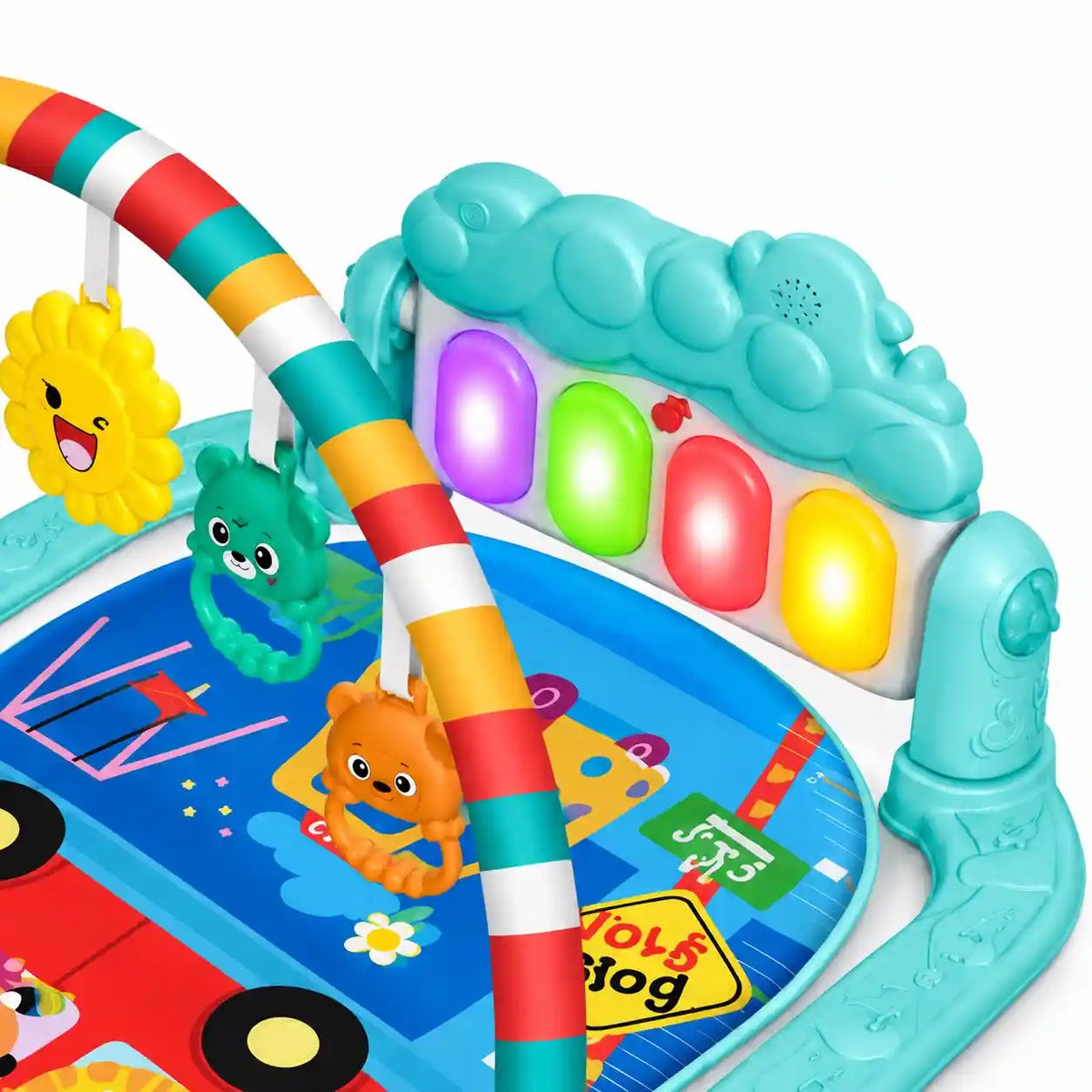 Baby Piano Play Gym Mat JY-15 with 4 colorful light-up musical piano keys