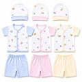 Pack of 3 Baby Clothing Set with Caps Shirts and Pajamas for Newborn to 3 Months